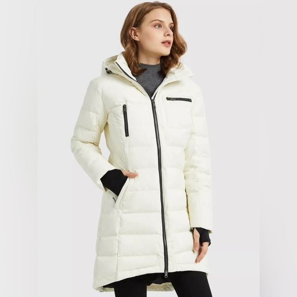 New Orolay Women's Full Zip Slant Pocket Hooded Puffer Down Coat Jacket Size XL - Picture 2 of 11
